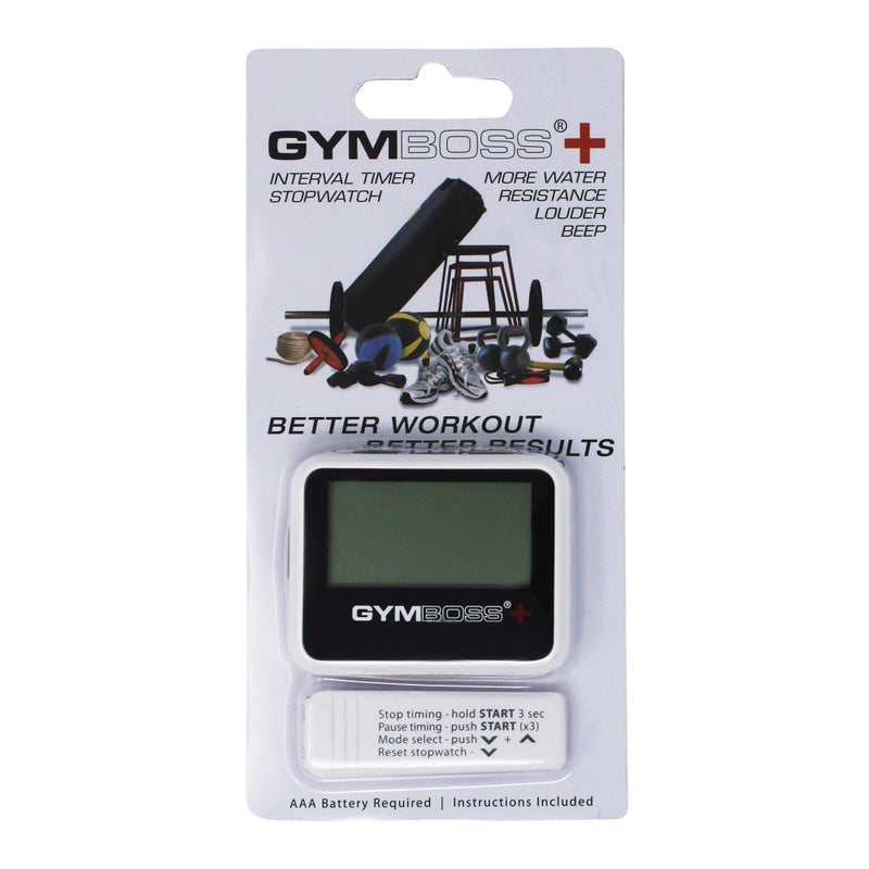 Gymboss Plus Interval Timer and Stopwatch - White/Black Hardcoat - Image 5